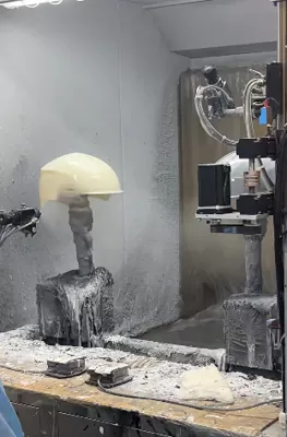 Spraying and heat transfer surface treatment for custom helmet designs